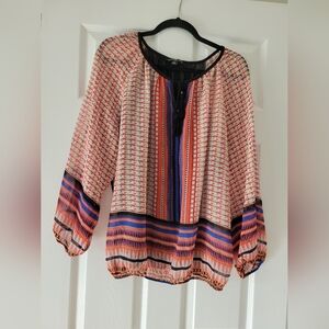 Zac & Rachel 1X Multicolor Women's Bohemian Top